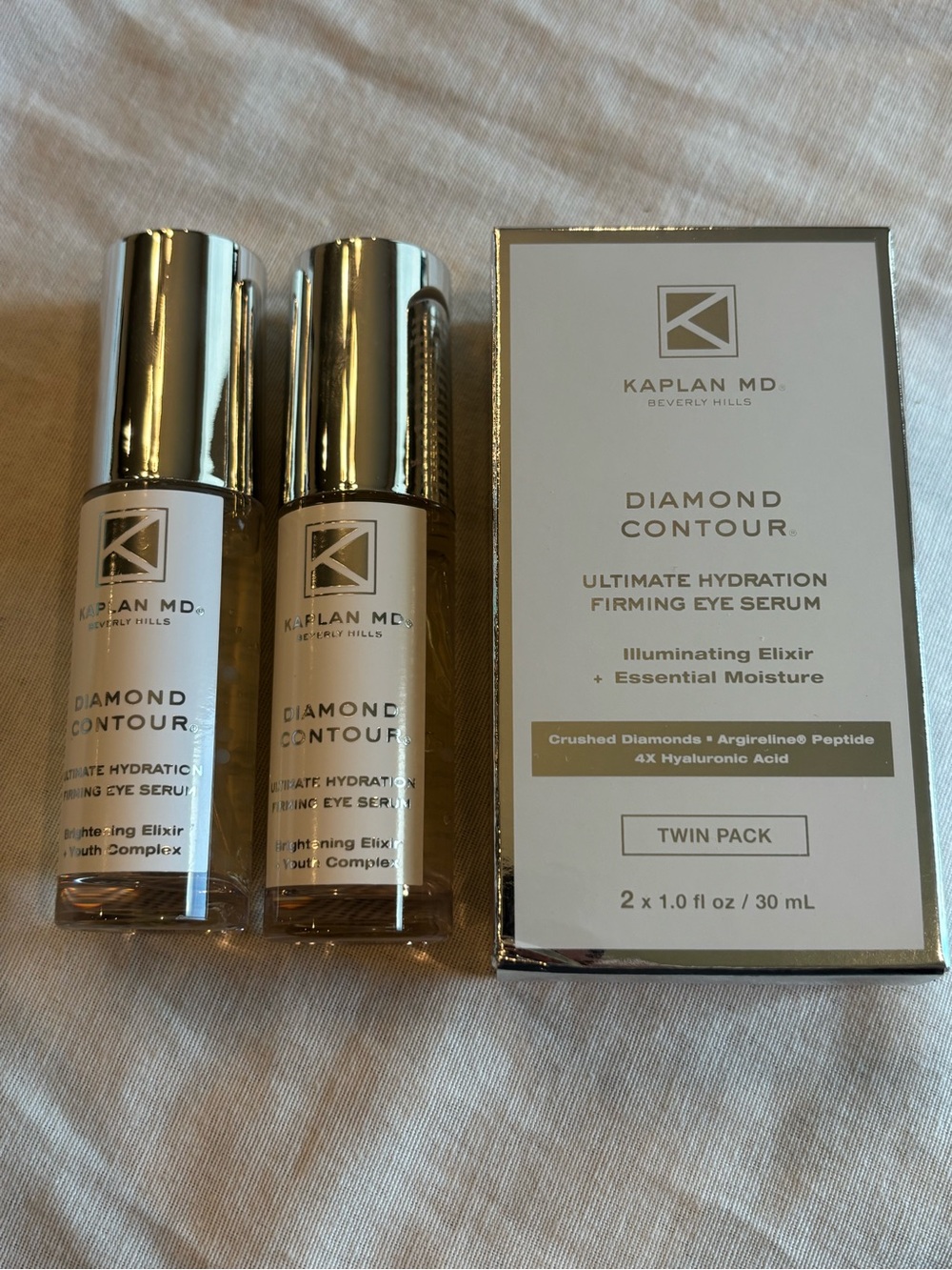 Kaplan MD Diamond Contour Firming Eye Serum Twin Pack 2 x 30mL NIB